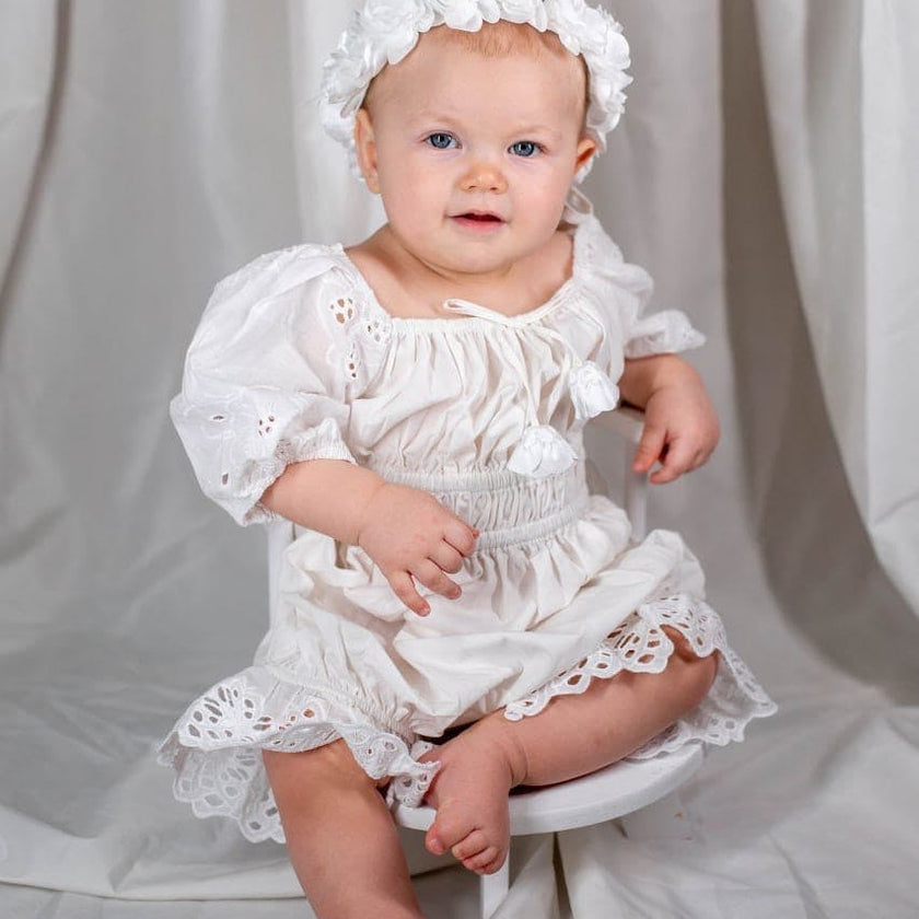 Blanca White Cotton Romper