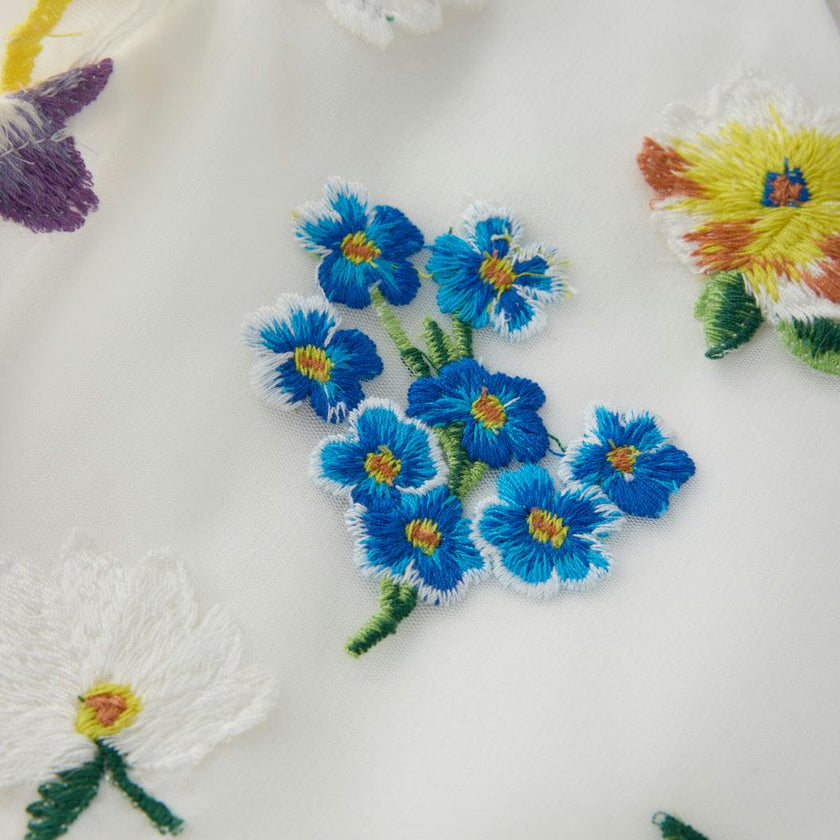 Carly Embroidered Mini Dress