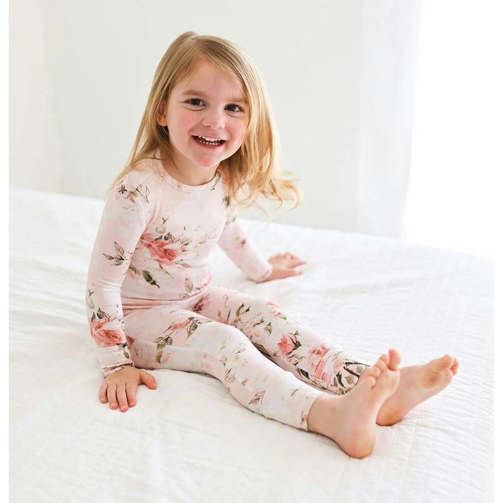 Vintage Pink Rose Classic Pajama Set