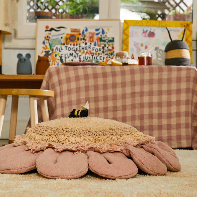 Floor cushion Pink Daisy - 2' 4"