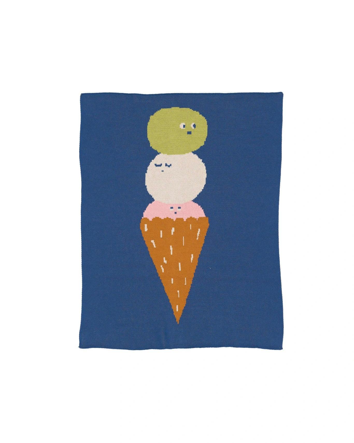 Ice Cream Knit Mini Blanket