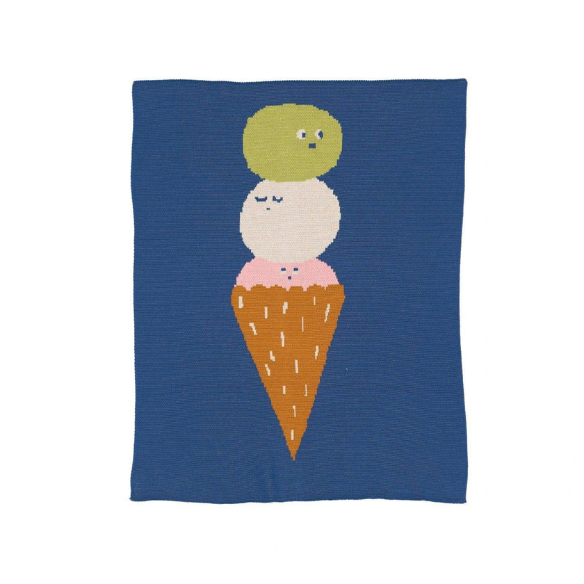 Ice Cream Knit Mini Blanket