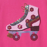 Girls Sequin Graphic Sweatshirt | Pink Poodle
