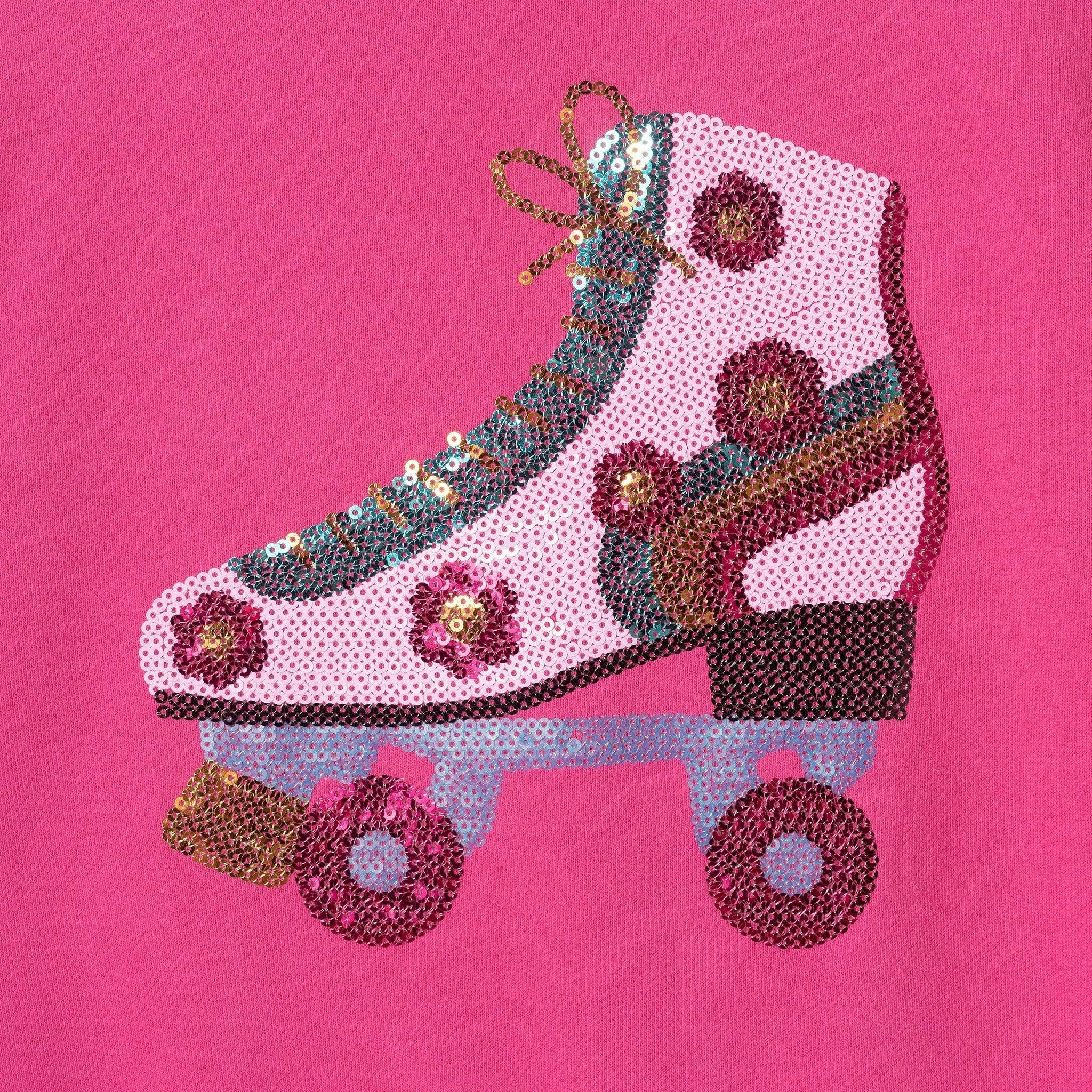 Girls Sequin Graphic Sweatshirt | Pink Poodle