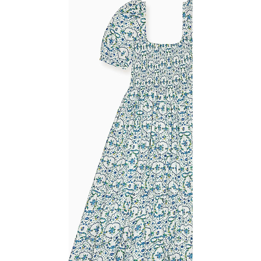 Nicky Hilton x La Coqueta Blue Bow Floral London Women Long Dress