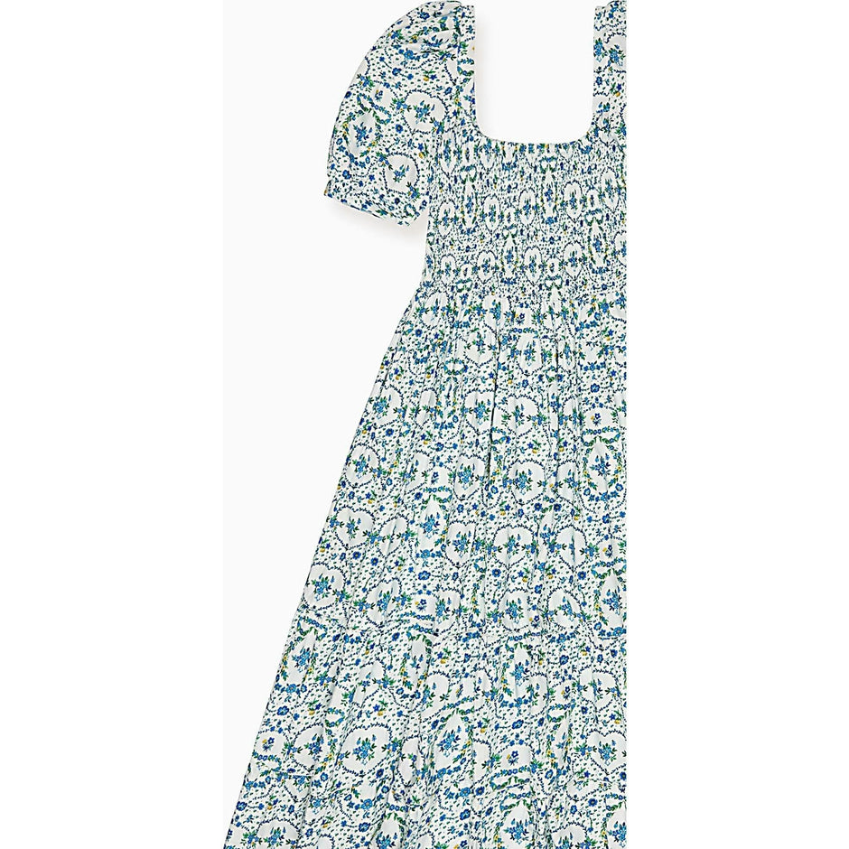 Nicky Hilton x La Coqueta Blue Bow Floral London Women Long Dress