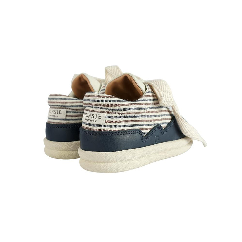 Hansy Sneakers | Navy - Burgundy - Thin Striped