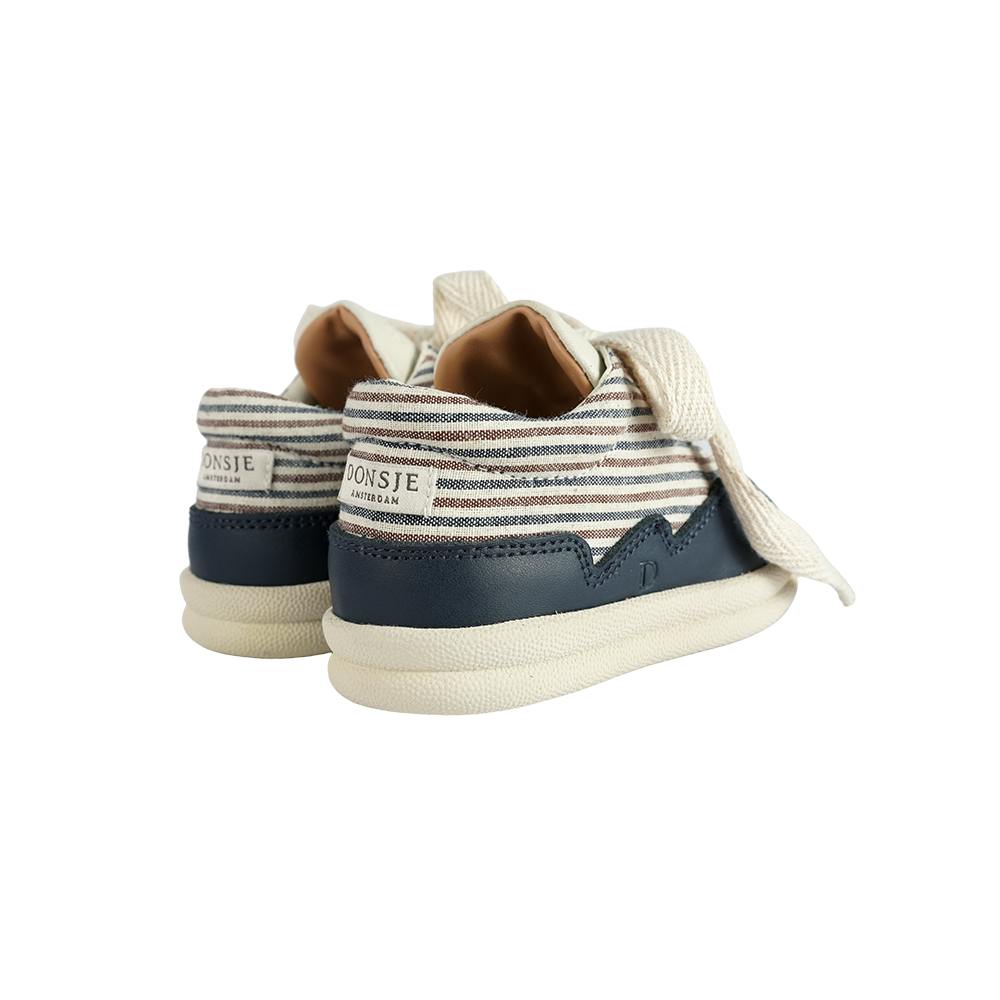 Hansy Sneakers | Navy - Burgundy - Thin Striped