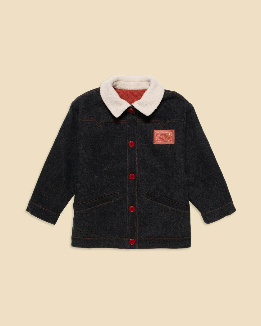 Denim Jacket in Washed Black
