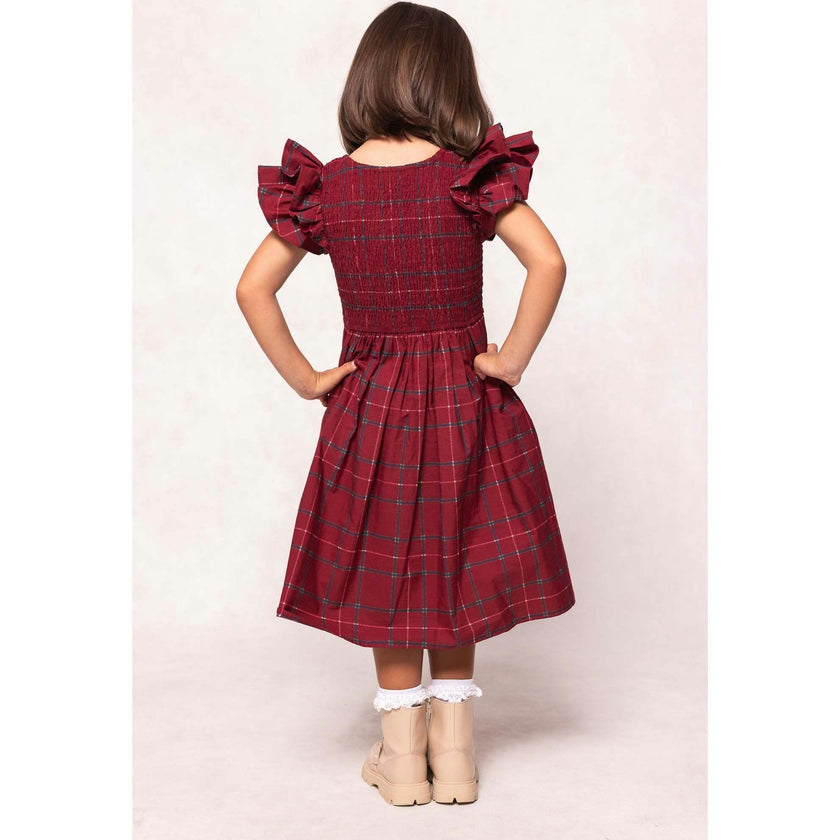Mini Hattie Dress in Burgundy Plaid