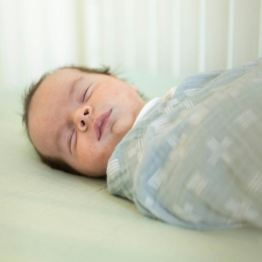 Kaleidoscope Evergreen Cotton Fitted Crib Sheet