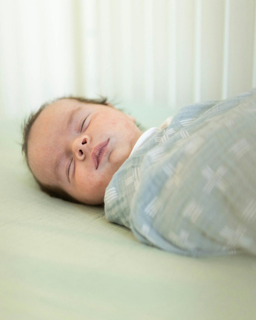 Kaleidoscope Evergreen Cotton Fitted Crib Sheet