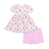 Ice Cream Fun Crew - Twirly Dress with Cartwheel Short