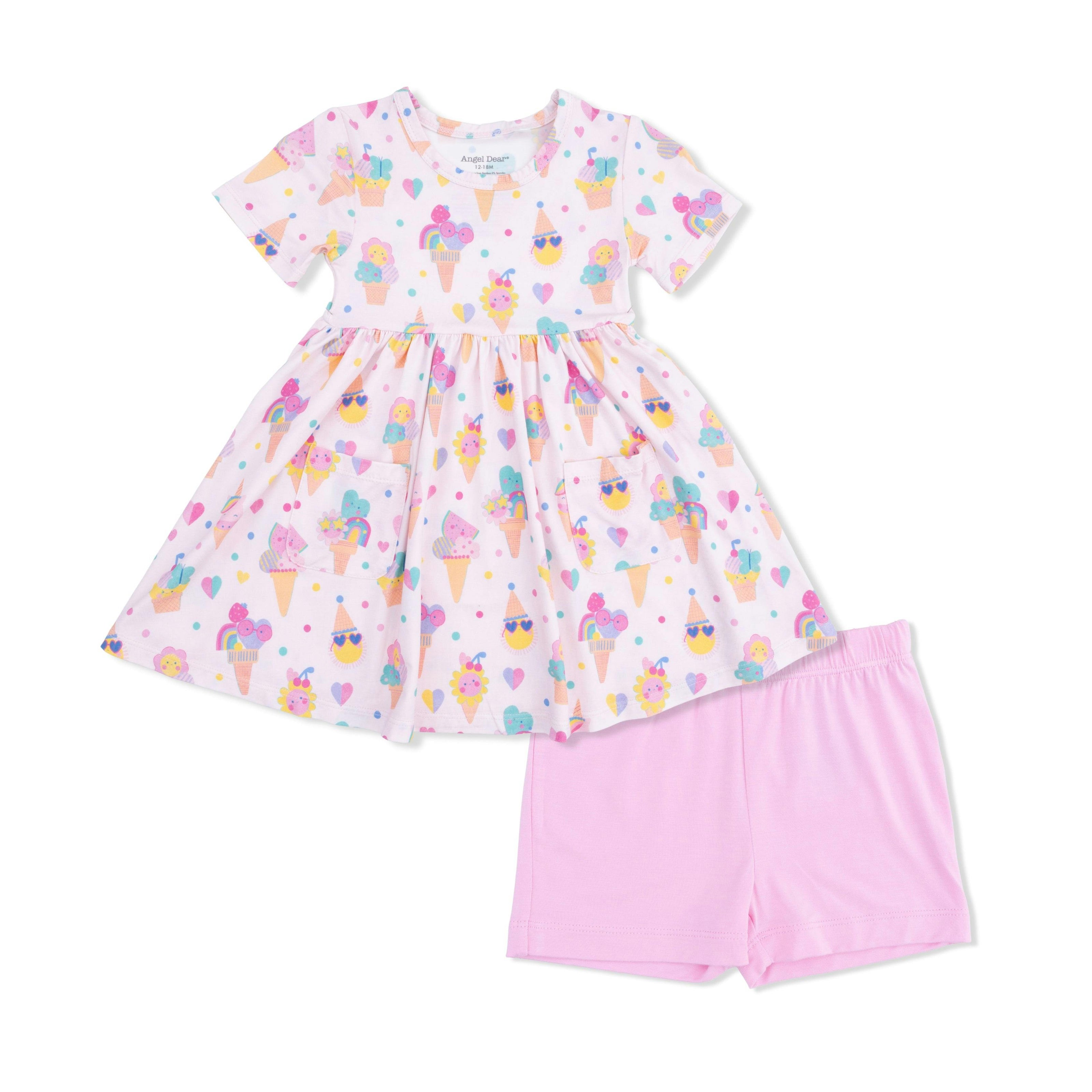 Ice Cream Fun Crew - Twirly Dress with Cartwheel Short