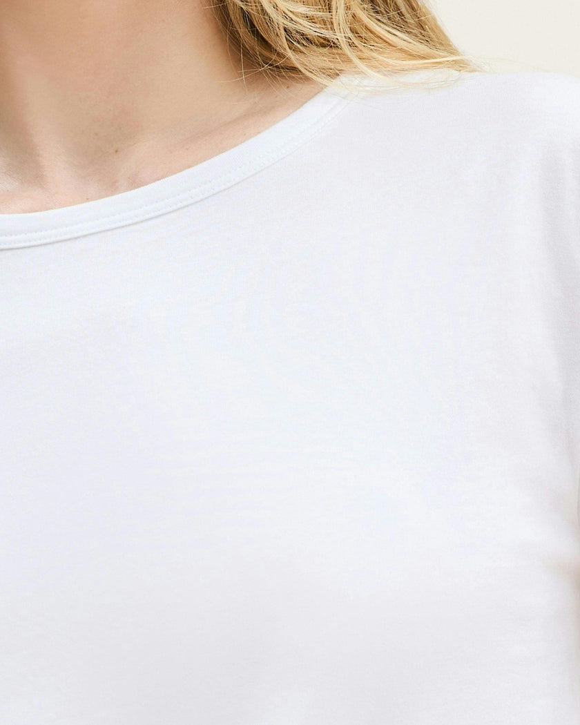Women's Pima Essential Crew Neck Tee in White