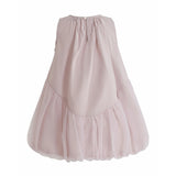 Pink Marielle Layered Bow Tulle Dress