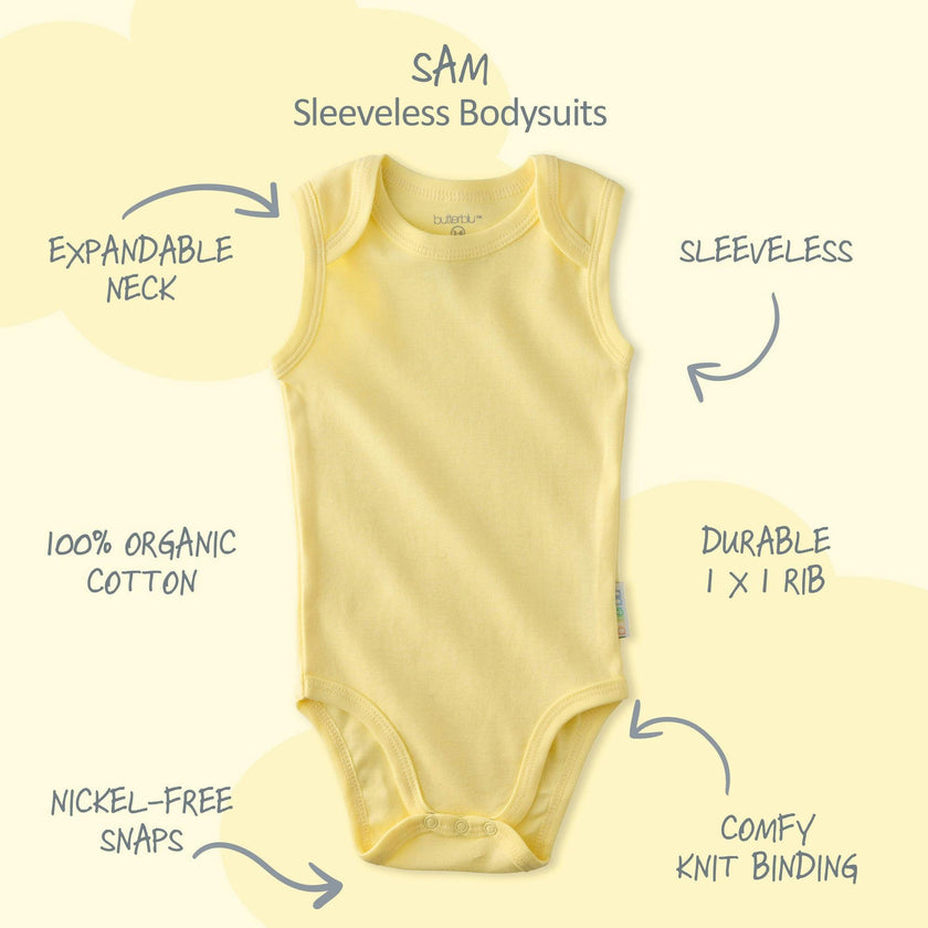 SAM 5-Pack Sleeveless Bodysuits