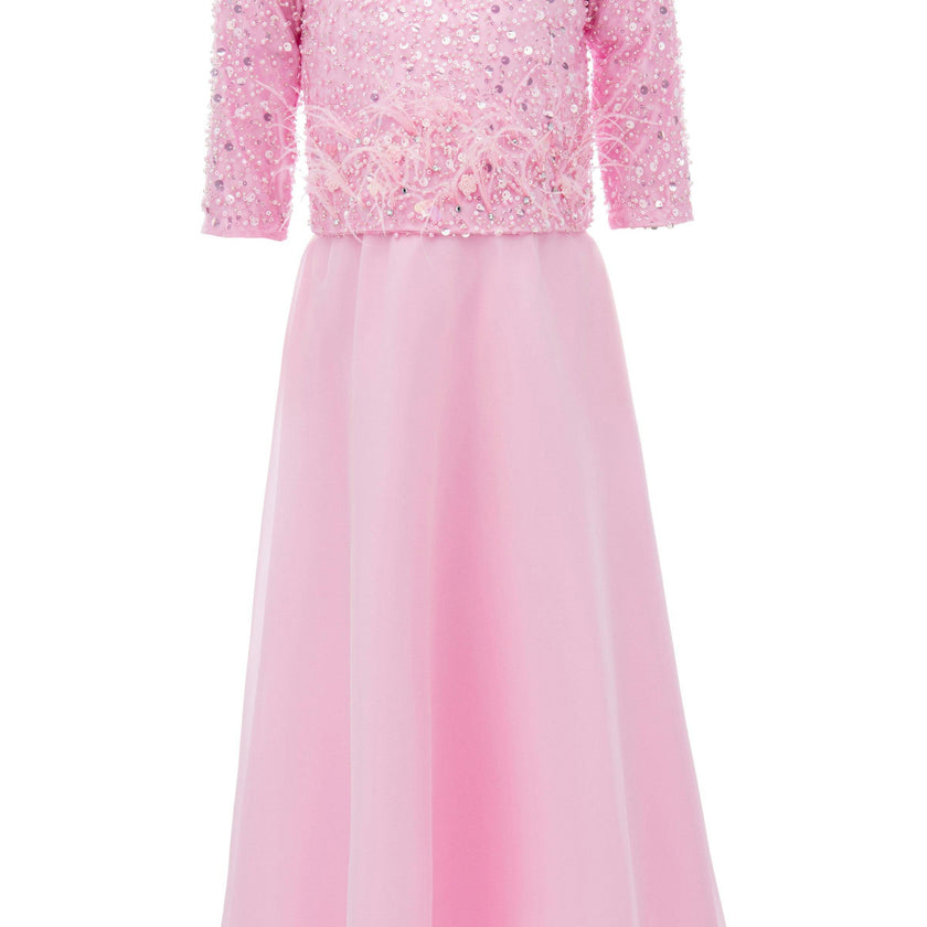 Pink Yasmina 2pc Organza Outfit
