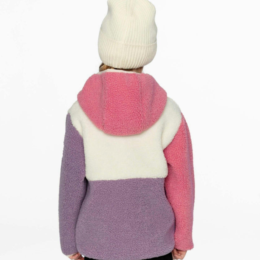 Sherpa Jacket Pink Colorblock