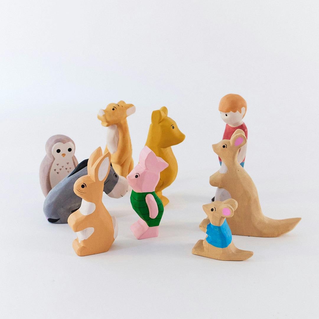Sarah's Silks 100 Aker Woods & Complete Wooden Friends Set for Maisonette