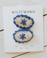 Crochet Clip Set in Blue Hour