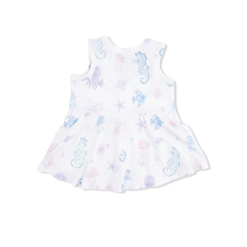 Floral Sea Creatures - Peplum Tank Top and Bike Short