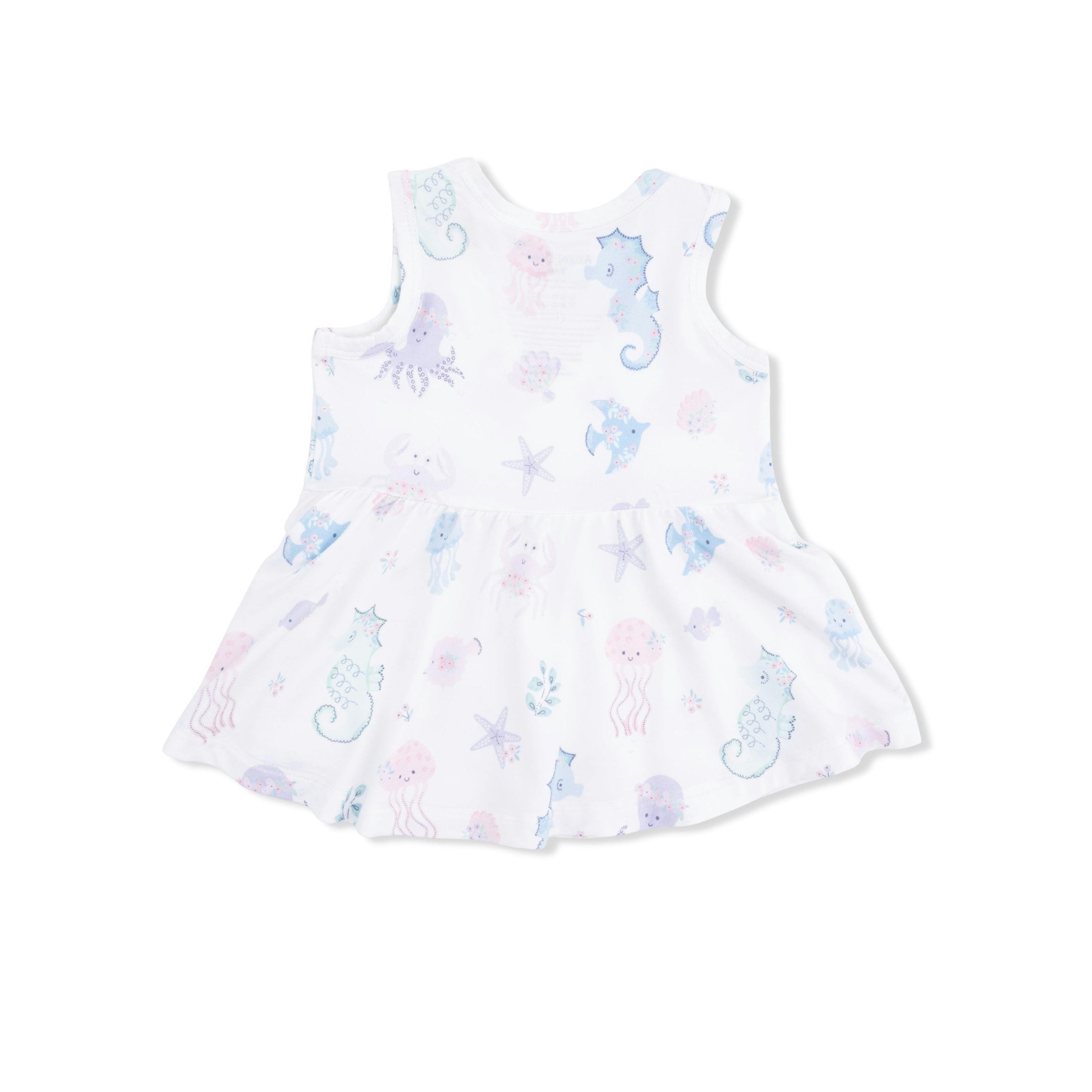 Floral Sea Creatures - Peplum Tank Top and Bike Short