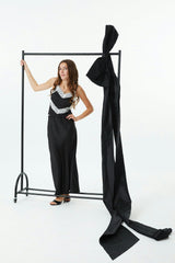 Joey Black Satin Maxi Skirt