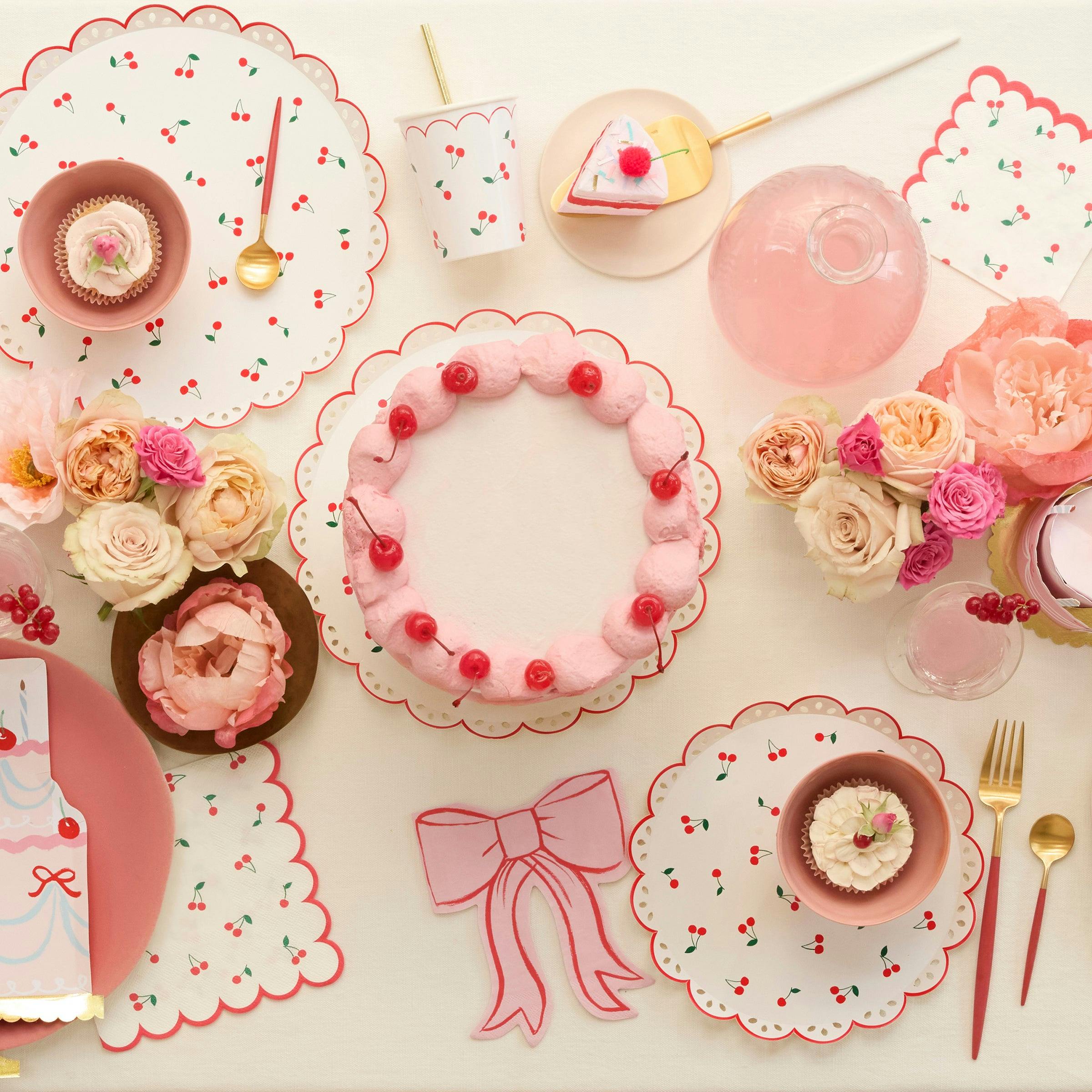 Cherry Pattern Cups