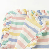 Multicolored Stripe Ruffle Napkins