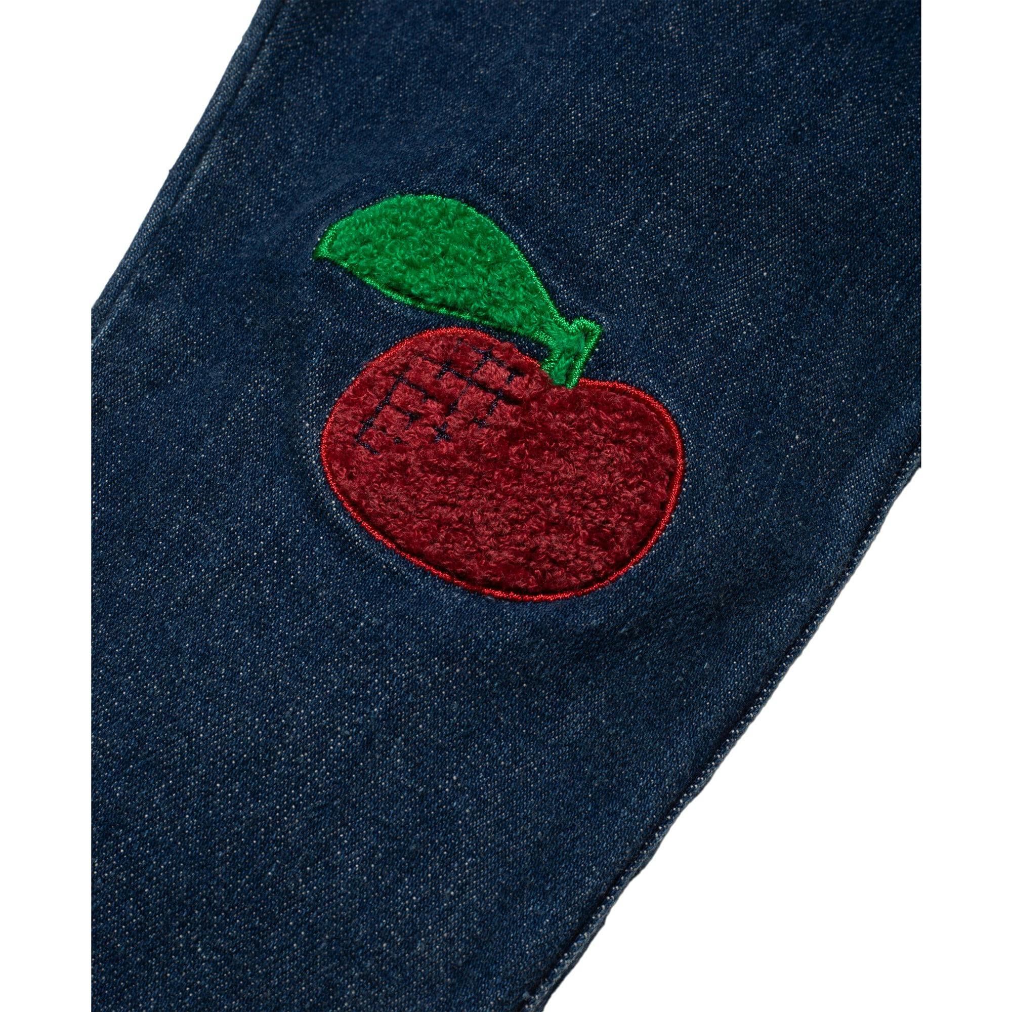 Recycled Denim Red Apple Patch Baby Pant