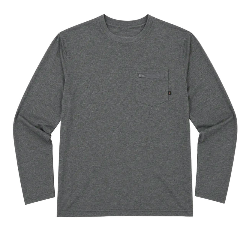 Mayfly Bamboo Long Sleeve Tee - Heather Grey