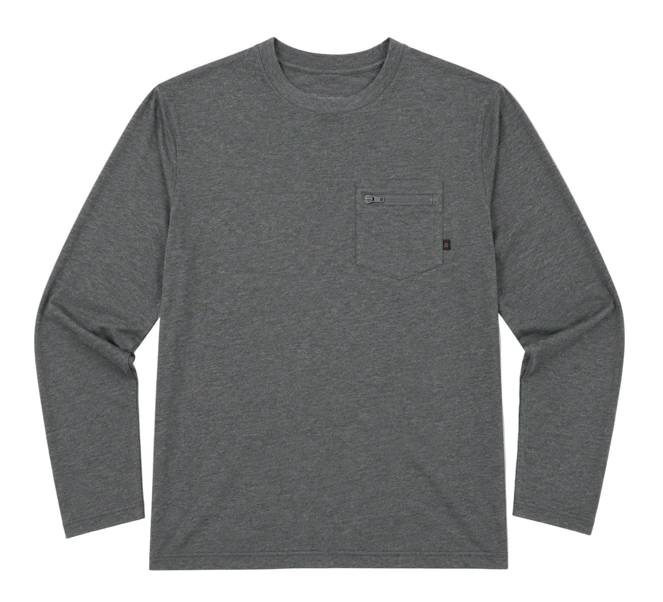 Mayfly Bamboo Long Sleeve Tee - Heather Grey