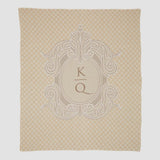Custom Personalized Wedding Sustainable Knit Throw Blanket -  Lace Crest