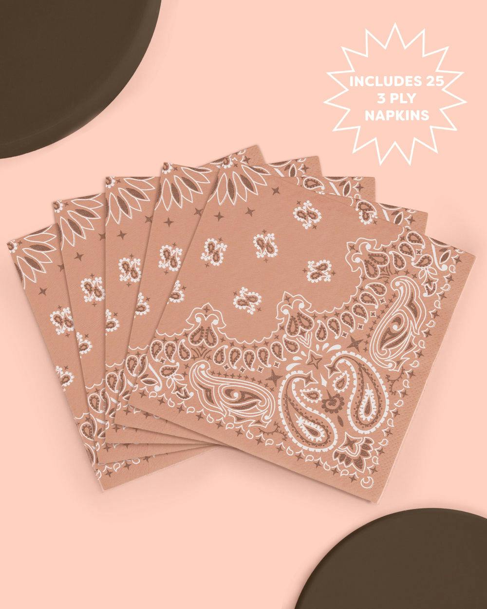 Wild Wild West Napkins - 25 printed napkins