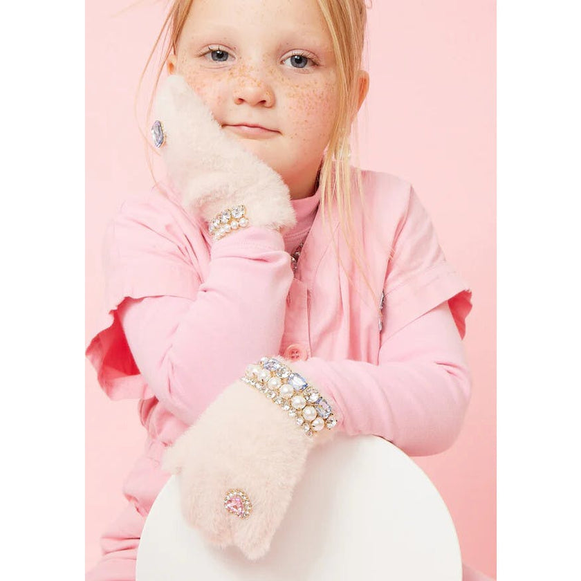 Cotton Candy Jeweled Gloves
