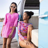 UPF50+ Sustainable Crop Long Sleeve Rashguard Set