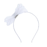 White Elegant Pearl Bow Headband