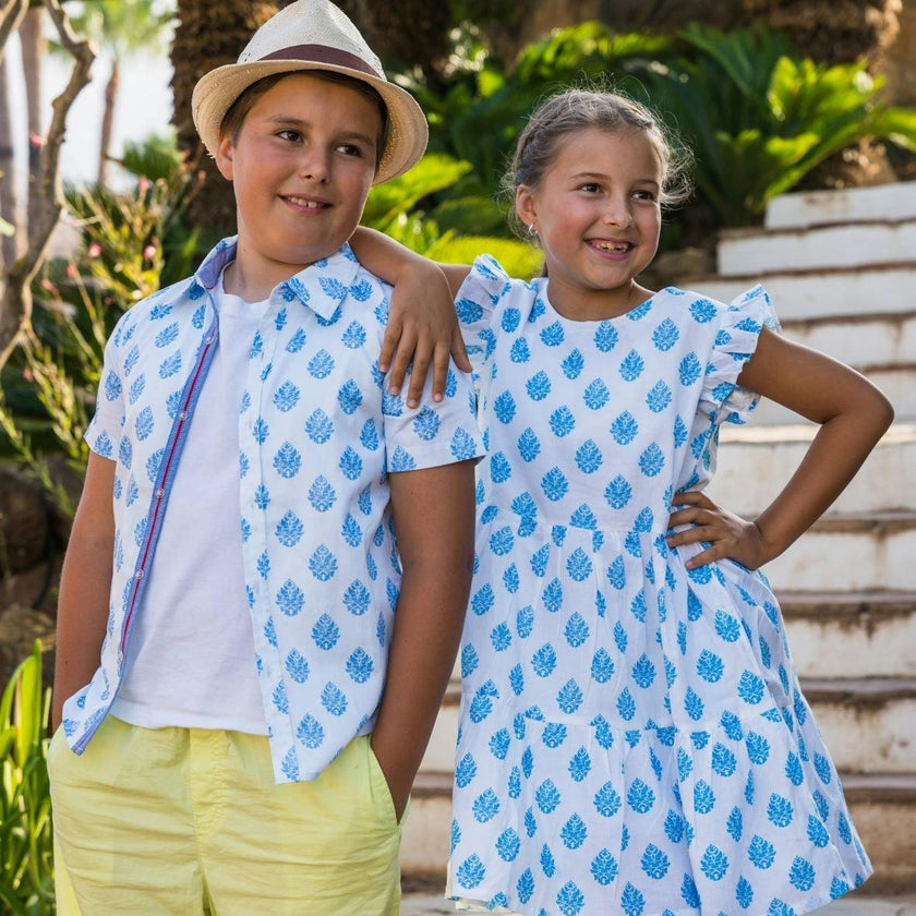Damask Shirt in Short Sleeves