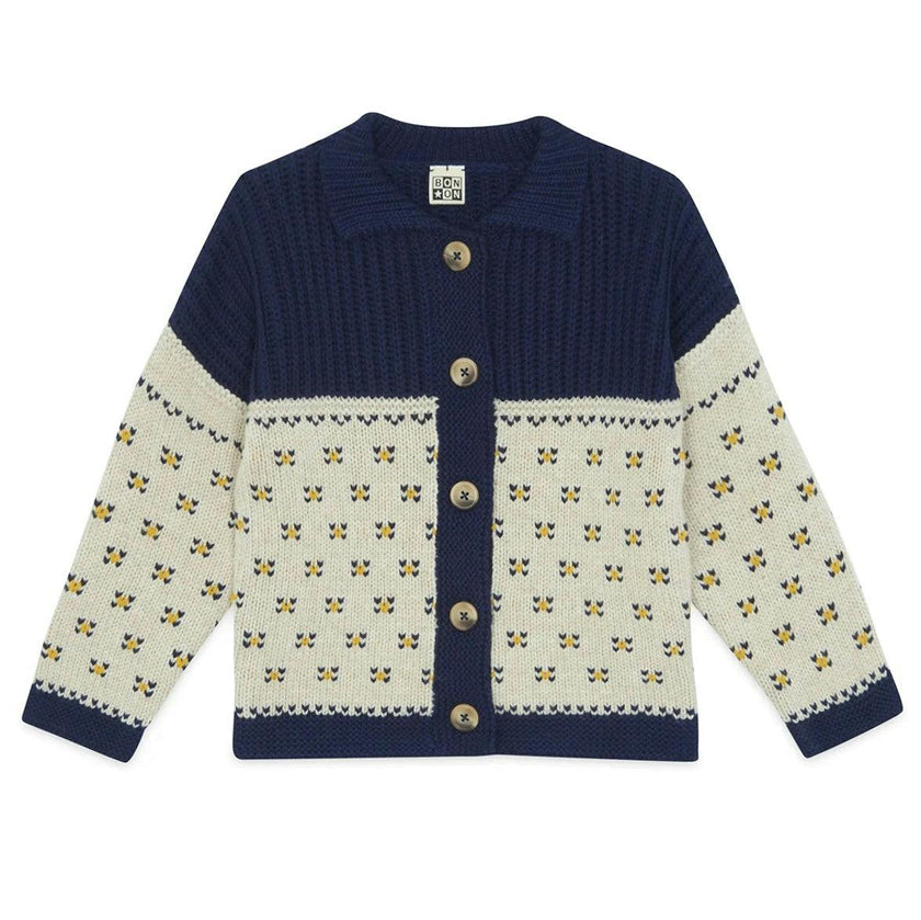 BONTON Pekin Cardigan - Sailor Blue