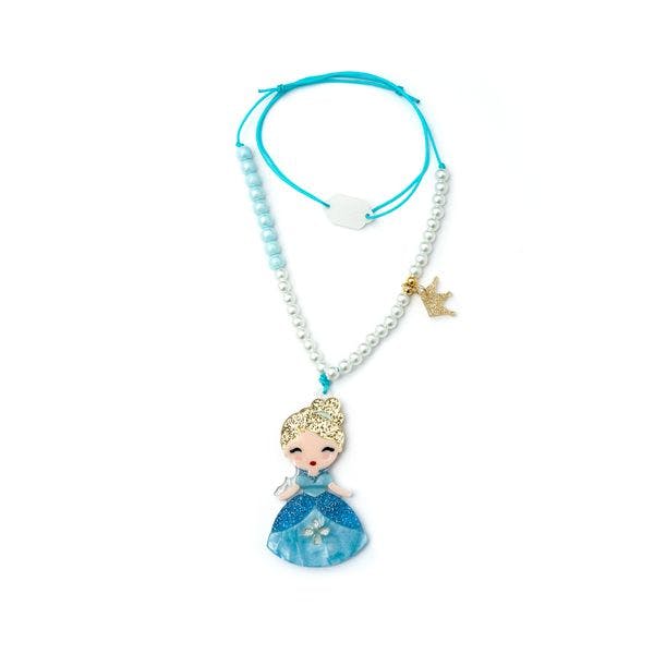 Cute Doll Blue Dress Necklace