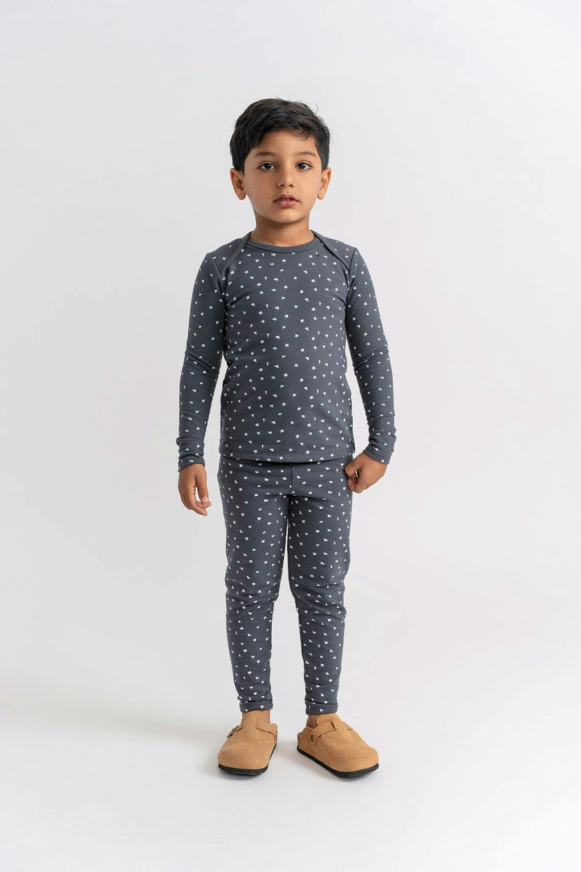 Elastic Waist Fleece Top and Pants Two Piece Set