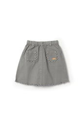 Denim Scalloped Pockets Skirt