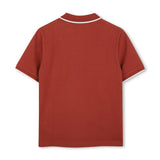 Crimson Tipped Piqué Polo Shirt