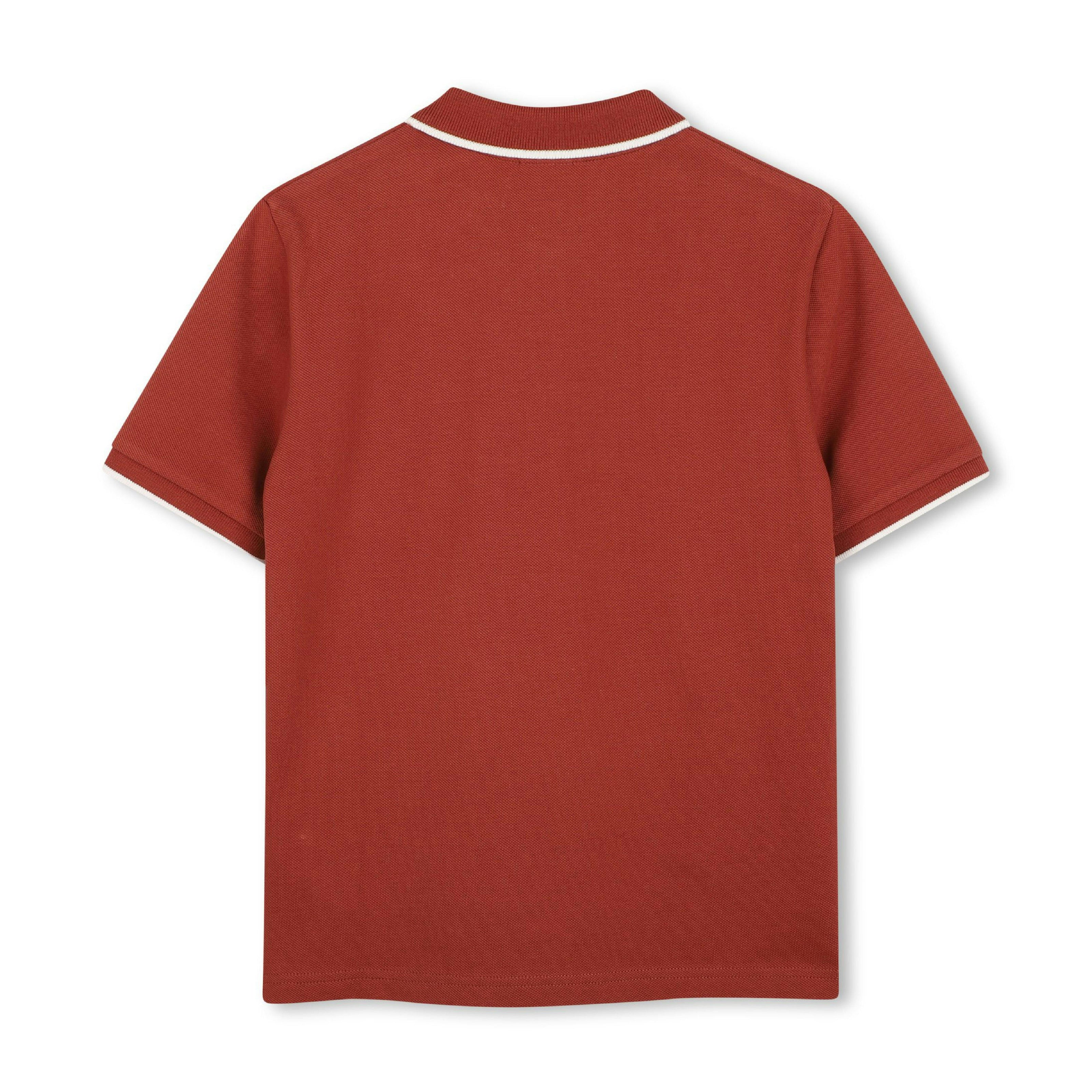 Crimson Tipped Piqué Polo Shirt