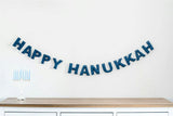 Happy Hanukkah Banner (Navy)