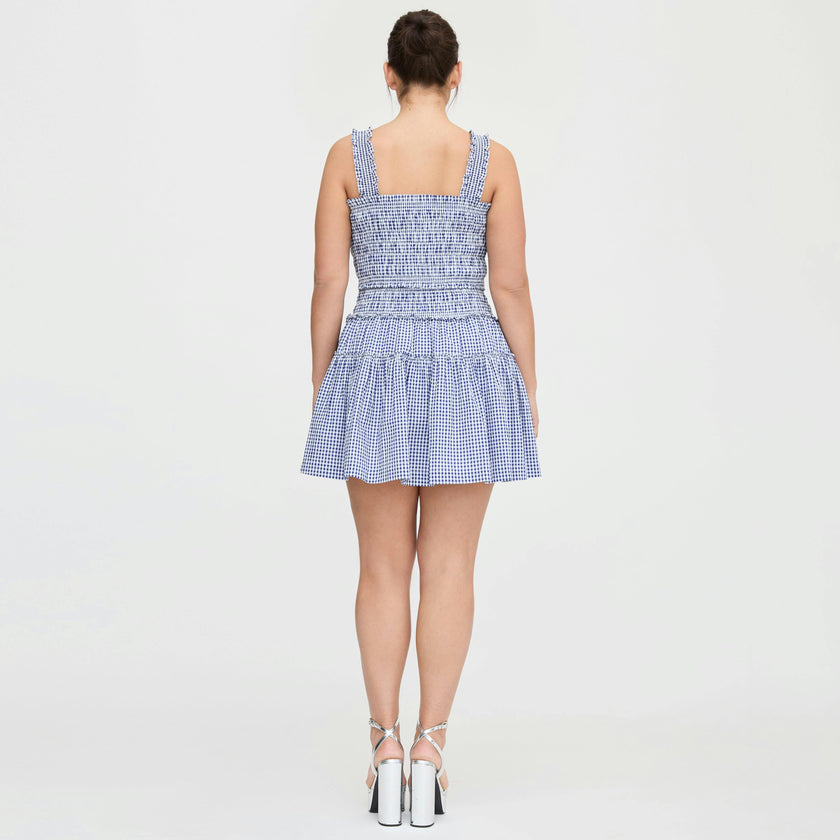 The Azalea Mini Nap Dress - Navy Gingham