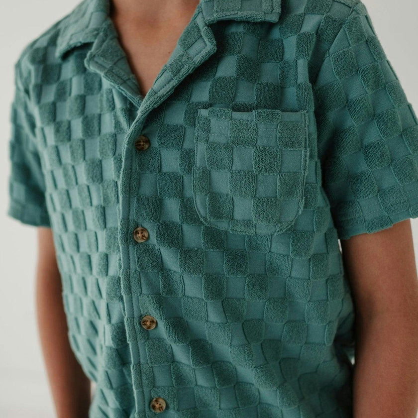 Boy's Terry Button Top