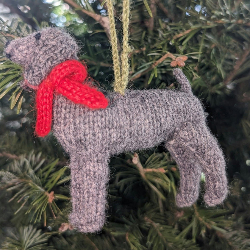 Weimaraner Dog Hand Knit Christmas Ornament Arcadia Home