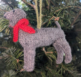 Weimaraner Dog Hand Knit Christmas Ornament Arcadia Home